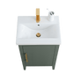 Vanity Art VA9020-VG 20 Inch Single Sink Bathroom Vanity in Vintage Green with Ceramic Top - Vanity Art VA9020-VG