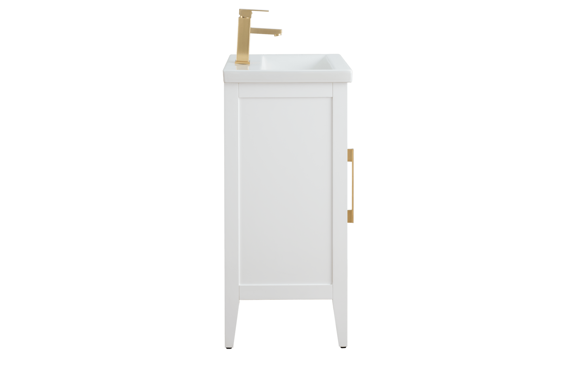 Vanity Art VA9020-W 20 Inch Single Sink Bathroom Vanity in White with Ceramic Top - Vanity Art VA9020-W