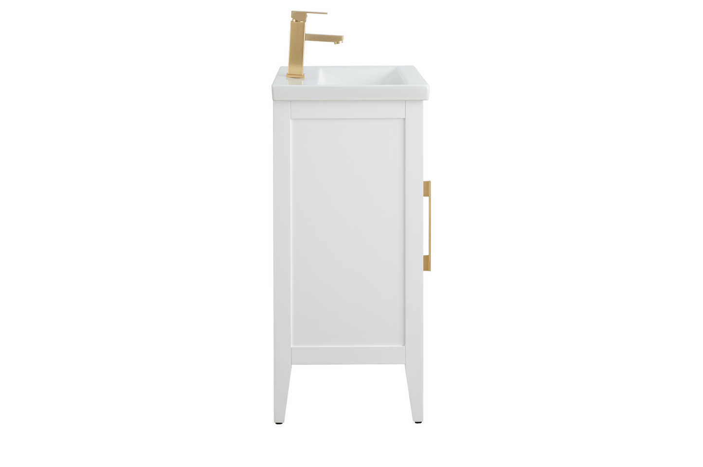 Vanity Art VA9020-W 20 Inch Single Sink Bathroom Vanity in White with Ceramic Top - Vanity Art VA9020-W