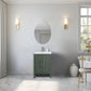 Vanity Art VA9024-VG 24 Inch Single Sink Bathroom Vanity in Vintage Green with Ceramic Top - Vanity Art VA9024-VG