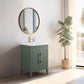 Vanity Art VA9024-VG 24 Inch Single Sink Bathroom Vanity in Vintage Green with Ceramic Top - Vanity Art VA9024-VG