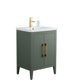 Vanity Art VA9024-VG 24 Inch Single Sink Bathroom Vanity in Vintage Green with Ceramic Top - Vanity Art VA9024-VG