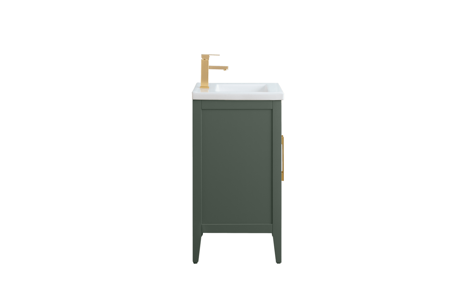 Vanity Art VA9024-VG 24 Inch Single Sink Bathroom Vanity in Vintage Green with Ceramic Top - Vanity Art VA9024-VG