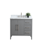 Vanity Art VA9036-G 36 Inch Single Sink Bathroom Vanity in Cashmere Gray with Marble Countertop - Vanity Art VA9036-G