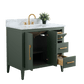 Vanity Art VA9036-VG 36 Inch Single Sink Bathroom Vanity in Vintage Green with Marble Countertop - Vanity Art VA9036-VG