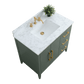 Vanity Art VA9036-VG 36 Inch Single Sink Bathroom Vanity in Vintage Green with Marble Countertop - Vanity Art VA9036-VG
