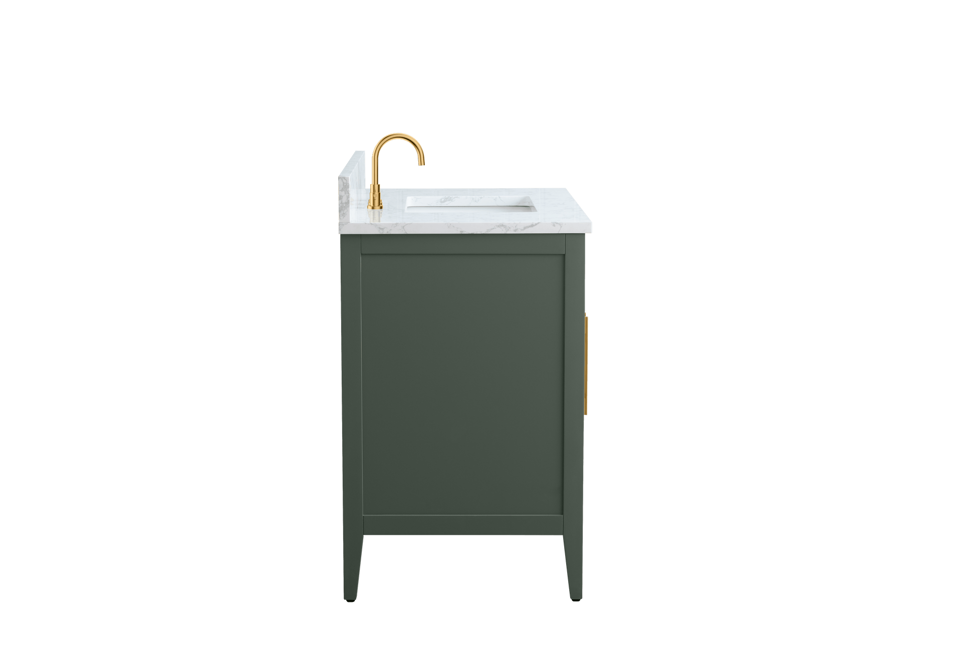 Vanity Art VA9036-VG 36 Inch Single Sink Bathroom Vanity in Vintage Green with Marble Countertop - Vanity Art VA9036-VG