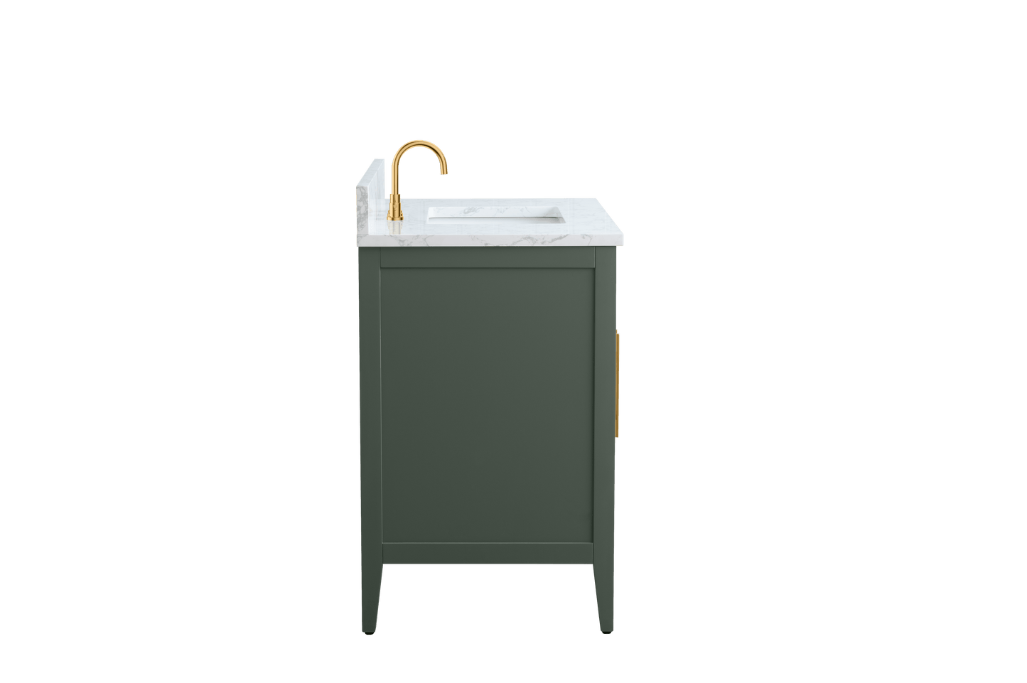 Vanity Art VA9036-VG 36 Inch Single Sink Bathroom Vanity in Vintage Green with Marble Countertop - Vanity Art VA9036-VG