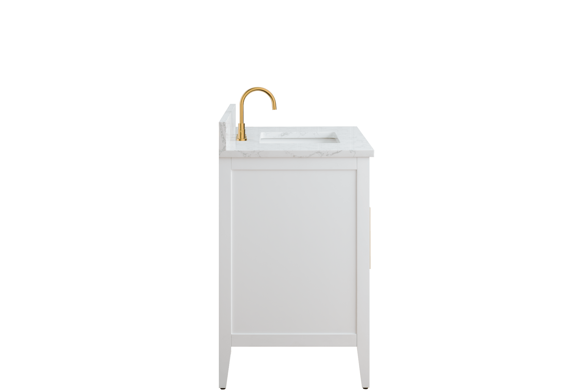 Vanity Art VA9036-W 36 Inch Single Sink Bathroom Vanity in White with Marble Countertop - Vanity Art VA9036-W