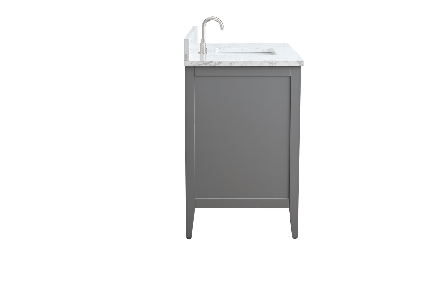 Vanity Art VA9042-G 42 Inch Single Sink Bathroom Vanity in Cashmere Gray with Marble Countertop - Vanity Art VA9042-G