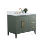 Vanity Art VA9042-VG 42 Inch Single Sink Bathroom Vanity in Vintage Green with Marble Countertop - Vanity Art VA9042-VG