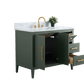 Vanity Art VA9042-VG 42 Inch Single Sink Bathroom Vanity in Vintage Green with Marble Countertop - Vanity Art VA9042-VG