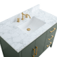 Vanity Art VA9042-VG 42 Inch Single Sink Bathroom Vanity in Vintage Green with Marble Countertop - Vanity Art VA9042-VG