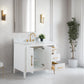 Vanity Art VA9042-W 42 Inch Single Sink Bathroom Vanity in White with Marble Countertop - Vanity Art VA9042-W