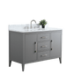 Vanity Art VA9048-G 48 Inch Single Sink Bathroom Vanity in Cashmere Gray with Marble Countertop - Vanity Art VA9048-G