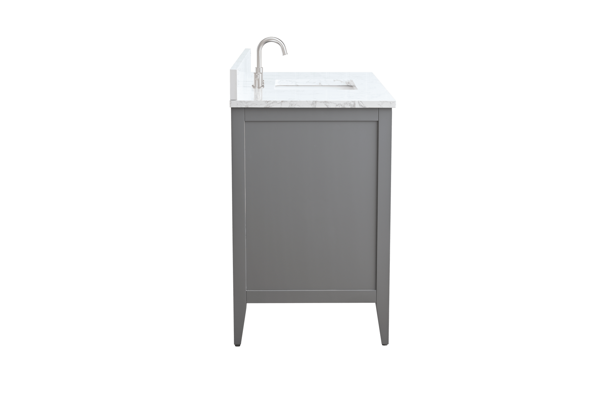 Vanity Art VA9048-G 48 Inch Single Sink Bathroom Vanity in Cashmere Gray with Marble Countertop - Vanity Art VA9048-G