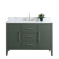 Vanity Art VA9048-VG 48 Inch Single Sink Bathroom Vanity in Vintage Green with Marble Countertop - Vanity Art VA9048-VG