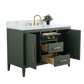 Vanity Art VA9048-VG 48 Inch Single Sink Bathroom Vanity in Vintage Green with Marble Countertop - Vanity Art VA9048-VG