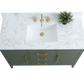 Vanity Art VA9048-VG 48 Inch Single Sink Bathroom Vanity in Vintage Green with Marble Countertop - Vanity Art VA9048-VG