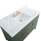 Vanity Art VA9048-VG 48 Inch Single Sink Bathroom Vanity in Vintage Green with Marble Countertop - Vanity Art VA9048-VG