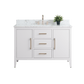 Vanity Art VA9048-W 48 Inch Single Sink Bathroom Vanity in White with Marble Countertop - Vanity Art VA9048-W