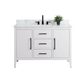 Vanity Art VA9048-W 48 Inch Single Sink Bathroom Vanity in White with Marble Countertop - Vanity Art VA9048-W