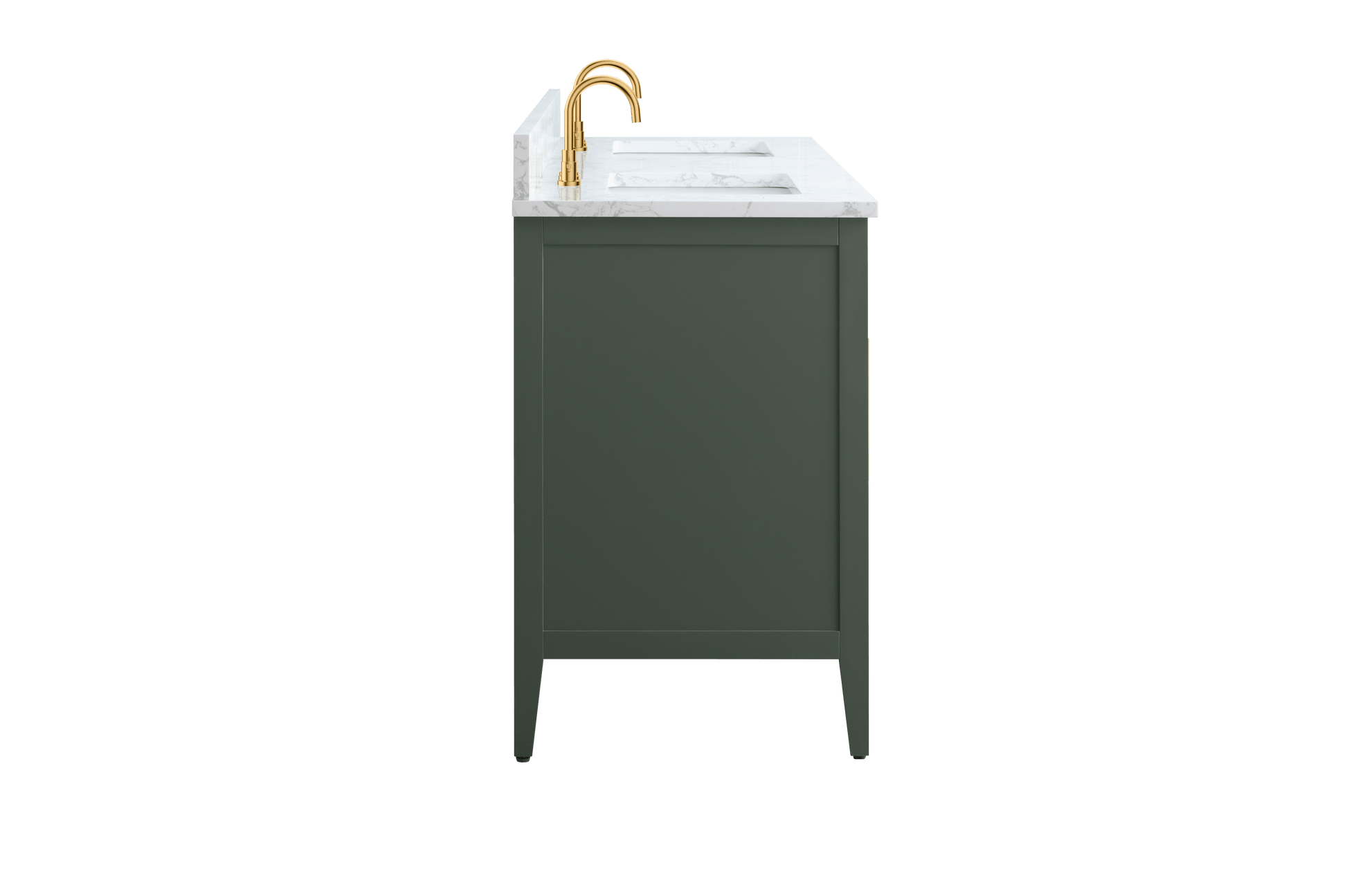 Vanity Art VA9060-DVG 60 Inch Double Sink Bathroom Vanity in Vintage Green with Marble Countertop - Vanity Art VA9060-DVG