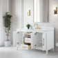 Vanity Art VA9060-SW 60 Inch Single Sink Bathroom Vanity in White with Marble Countertop - Vanity Art VA9060-SW