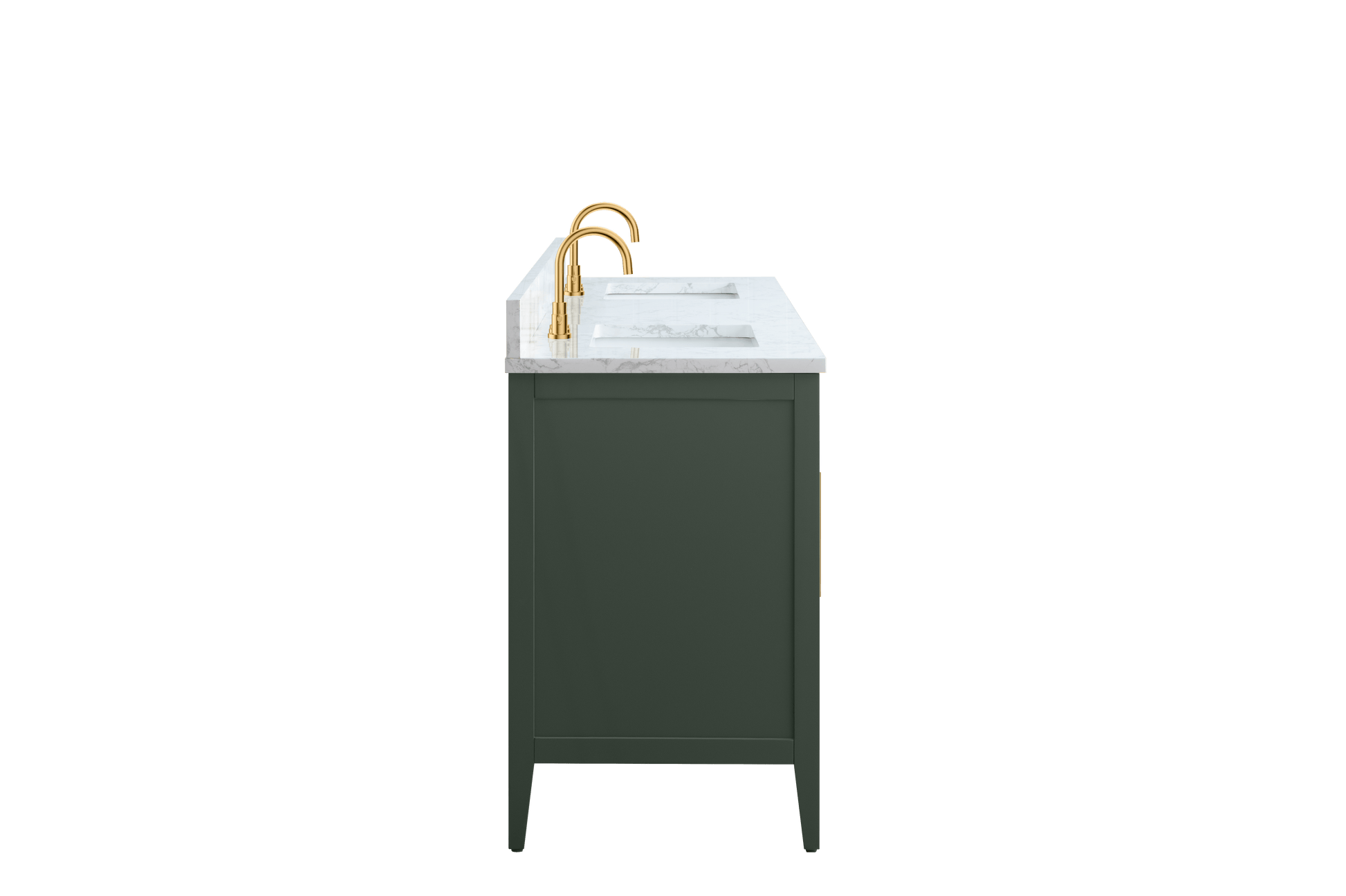 Vanity Art VA9072-DVG 72 Inch Double Sink Bathroom Vanity in Vintage Green with Marble Countertop - Vanity Art VA9072-DVG