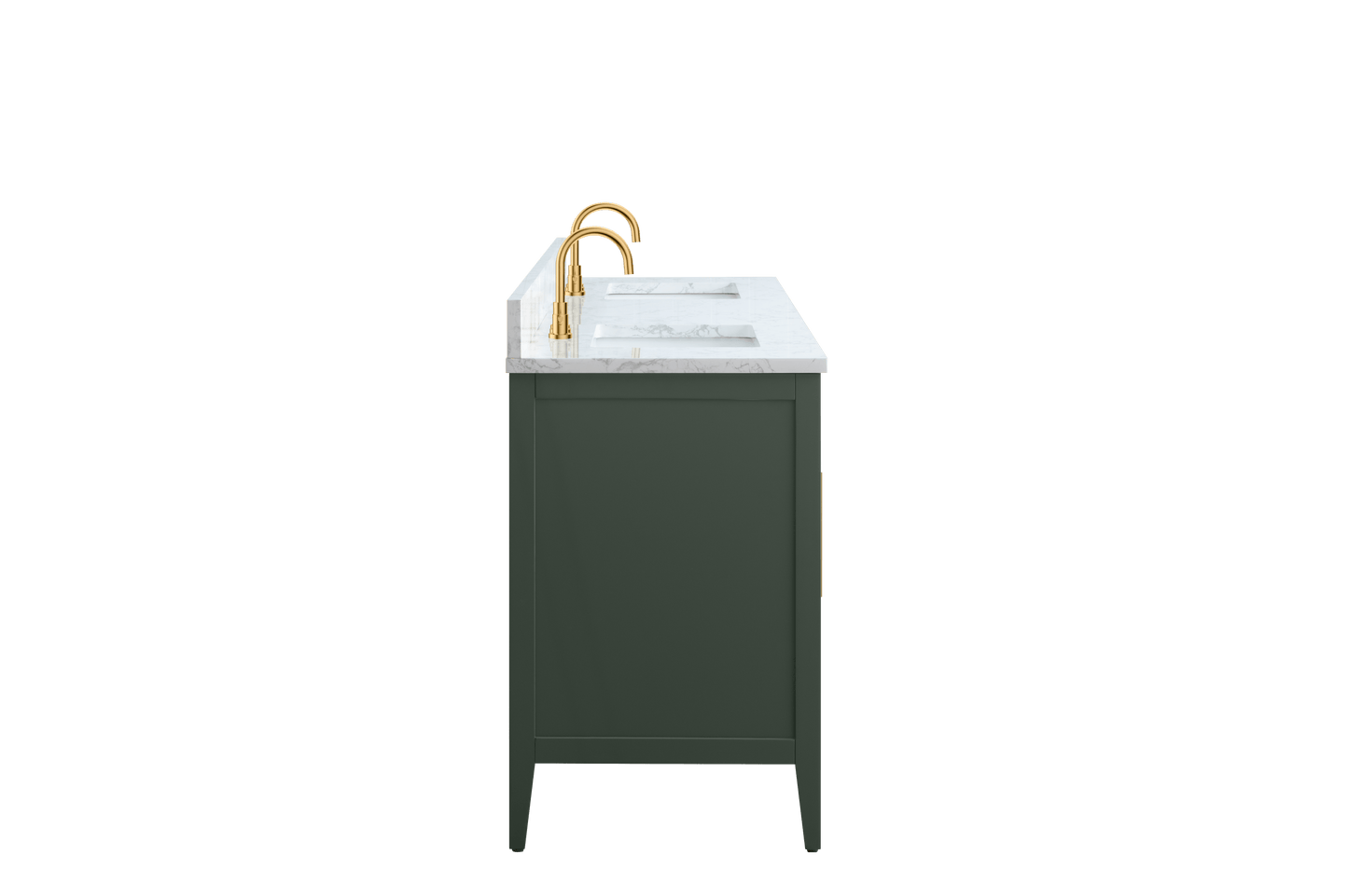 Vanity Art VA9072-DVG 72 Inch Double Sink Bathroom Vanity in Vintage Green with Marble Countertop - Vanity Art VA9072-DVG