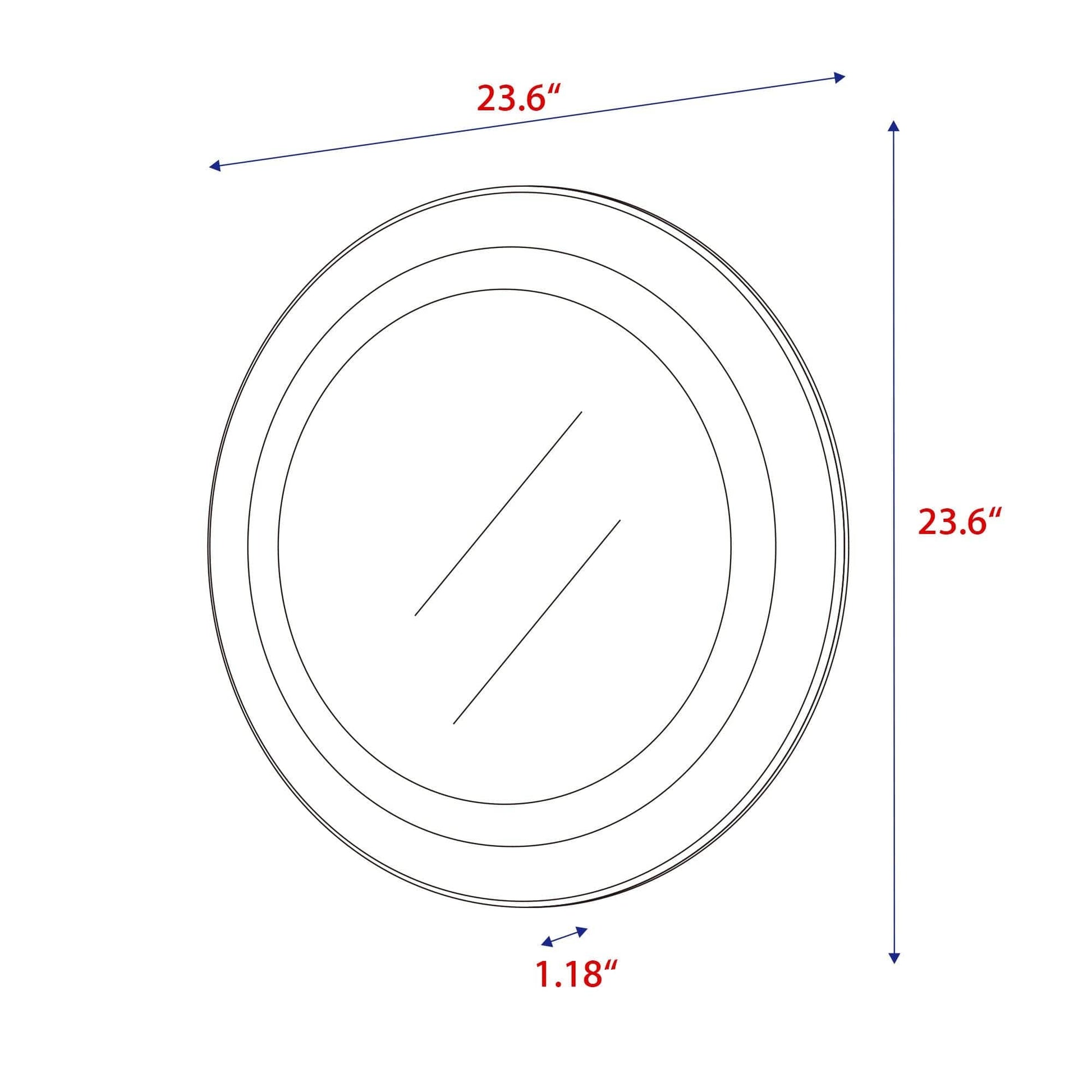 Vanity Art VAR16 Round 23.5 Inch LED Bathroom Mirror with Touch Sensor - Vanity Art VAR16