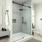 Vanity Art VASSD6076MB Matte Black 60 Inch x 76 Inch Frameless Single-Sliding Shower Door with Explosion-Proof Clear Glass - Vanity Art VASSD6076MB