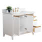 42 Inch Single Sink Bathroom Vanity in White with Marble Countertop - Vanity Art VA8042-W