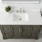 48 Inch Single Sink Bathroom Vanity in Gray with Marble Countertop & Backsplash - Vanity Art VA5048-SG