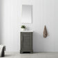 20 Inch Single Sink Bathroom Vanity in Gray with Ceramic Sink and Countertop - Vanity Art VA5020-SG