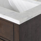 Water Creation CH24CW06BK-000000000 CHESTNUT 24"W x 34.2"H Brown Oak Single-Sink Vanity with Carrara White Marble Countertop (Vanity Only)