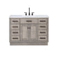 Water Creation CH48CW03GK-000000000 CHESTNUT 48"W x 34.2"H Gray Oak Single-Sink Vanity with Carrara White Marble Countertop (Vanity Only)