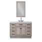 Water Creation CH48CW03GK-R21BL1403 CHESTNUT 48"W x 34.2"H Gray Oak Single-Sink Vanity with Carrara White Marble Countertop + Faucet & Mirror