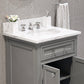 Water Creation DE24CW01CG-000000000 DERBY 24"W x 34"H Cashmere Gray Single-Sink Vanity with Carrara White Marble Countertop (Vanity Only)