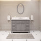 Water Creation DE48CW01CG-000000000 DERBY 48"W x 34"H Cashmere Gray Single-Sink Vanity with Carrara White Marble Countertop (Vanity Only)