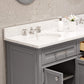 Water Creation DE60CW01CG-000000000 DERBY 60"W x 34"H Cashmere Gray Double-Sink Vanity with Carrara White Marble Countertop (Vanity Only)