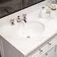 Water Creation DE72CW01PW-000000000 DERBY 72"W x 34"H Pure White Double-Sink Vanity with Carrara White Marble Countertop (Vanity Only)