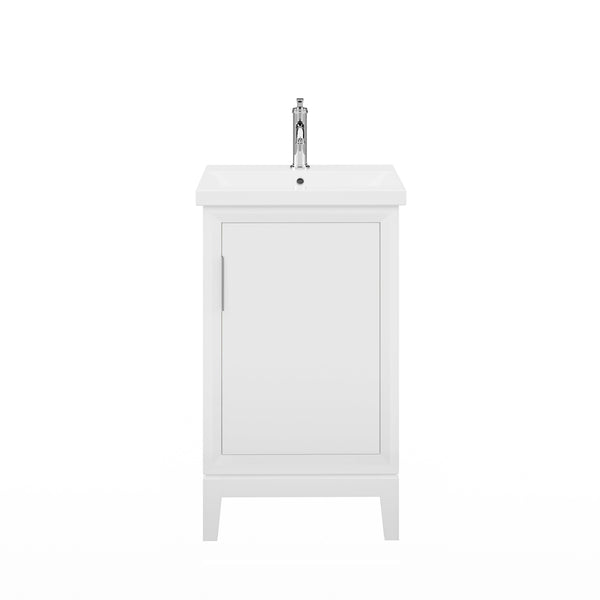 Water Creation EA20CR01PW-000000000 ELSA 20.5W x 34H Pure White Integrated Ceramic Sink Vanity (Vanity Only)