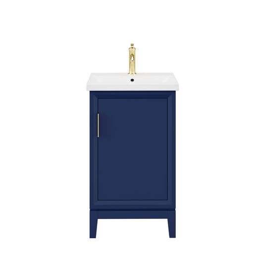 Water Creation EA20CR06MB-000000000 ELSA 20.5"W x 34"H Monarch Blue Integrated Ceramic Sink Vanity (Vanity Only)