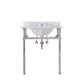 Water Creation EB30C-0100 EMBASSY 30"W x 34"H  Single Washstand , P-Trap, and Countertop with Sink included, in Chrome Finish