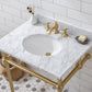 Water Creation EB30E-0613 EMBASSY 30"W x 34"H  Single Washstand , P-Trap, Countertop with Sink, F2-0013 Faucet and Mirror included, in Satin Gold Finish