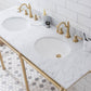 Water Creation EB60C-0600 EMBASSY 60"W x 34"H  Double Washstand , P-Trap, and Countertop with Sink included, in Satin Gold Finish