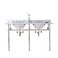 Water Creation EB60D-0509 EMBASSY 60"W x 34"H  Double Washstand , P-Trap, Countertop with Sink, and F2-0009 Faucet included, in Polished Nickel Finish