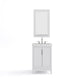 Water Creation EL24CW01PW-R21TL1201 ELIZABETH 24"W x 34.25"H Pure White Single-Sink Vanity with Carrara White Marble Countertop + Faucets & Mirror (F2-0012-01-TL)