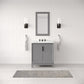 Water Creation EL30CW03CG-R21BX0903 ELIZABETH 30"W x 34.25"H Cashmere Gray Single-Sink Vanity with Carrara White Marble Countertop + Faucets & Mirror (F2-0009-03-BX)